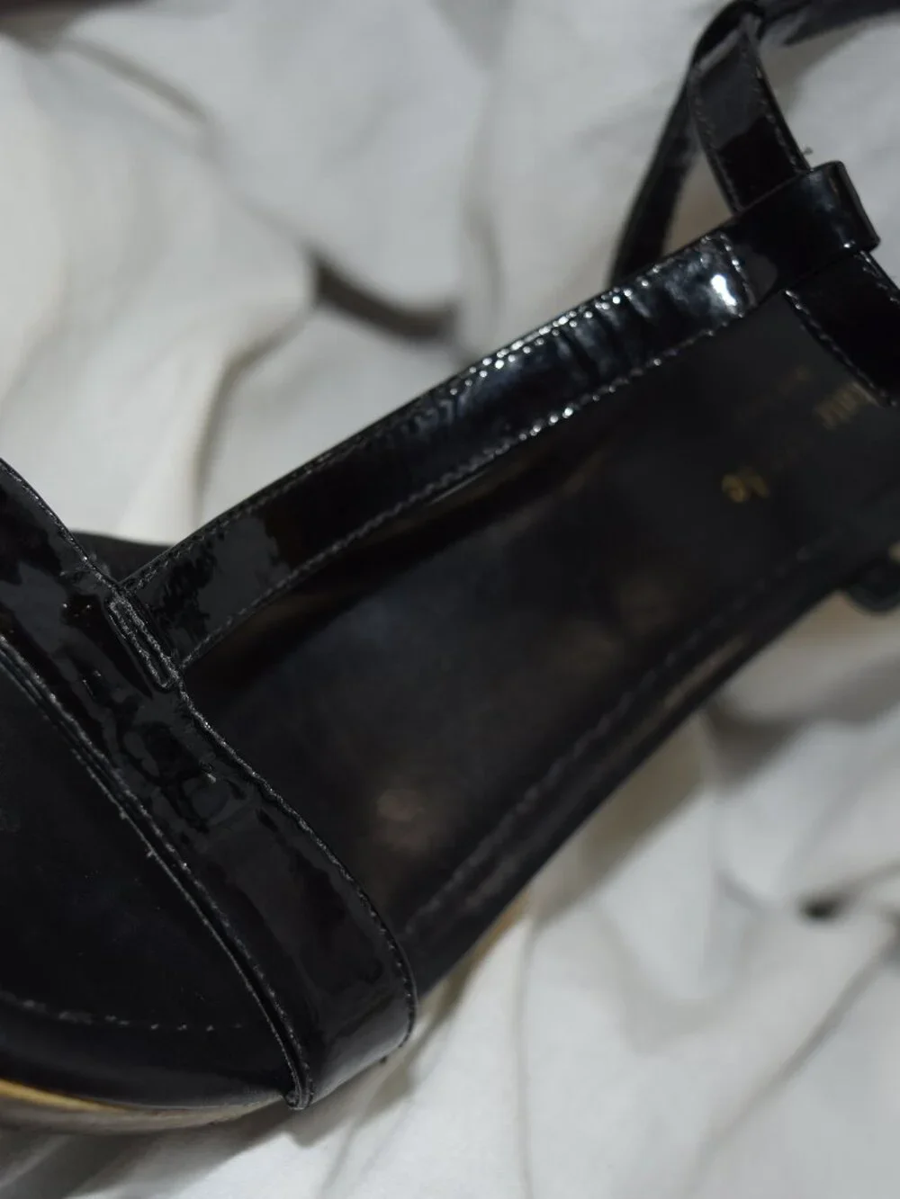 Kate Spade New York Wood Wedge Strappy Platform Sandals Black Size 8M